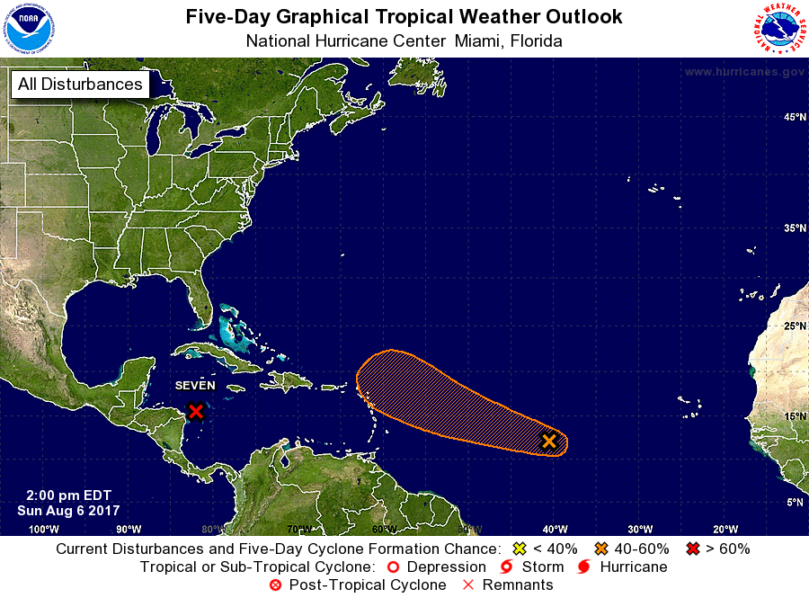 Low Pressure Zone In The Atlantic Could Put Storm On A Track To Affect The Virgin Islands and Puerto Rico This Week