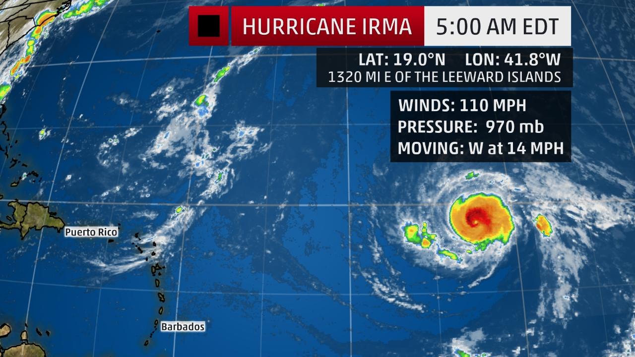 Hurricane Irma Regenerates Its Eyewall As It Continues On A Path That Could Include The Virgin Islands And Puerto Rico