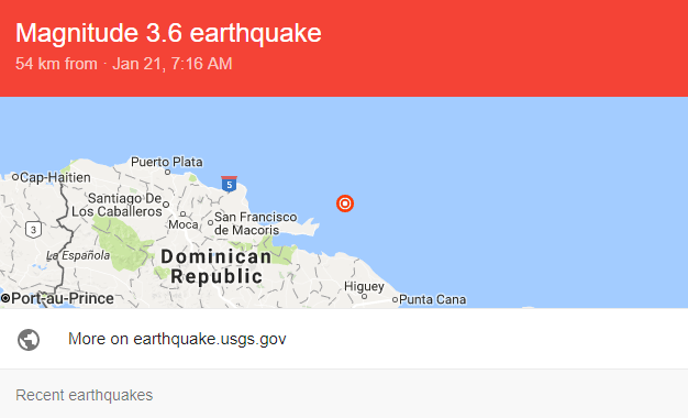 'Minor' Earthquakes of 3.6 and 3.7 in Magnitude Strike Near St. Lucia and Dominican Republic