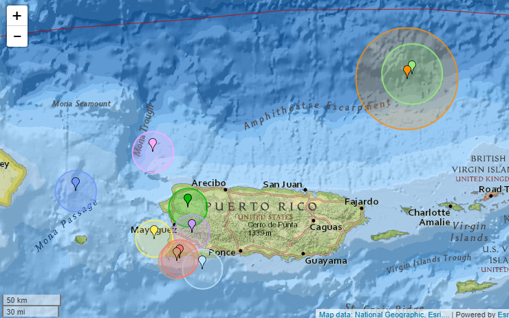 Earthquake Measuring 4.5 on Richter Scale Hits About 70 Miles Off Coast of Culebra This Afternoon