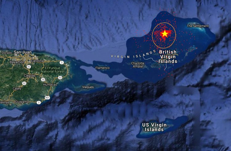 4.7 Magnitude Earthquake Rattles BVI, St. Thomas and St. John on Friday .. No Injuries Reported