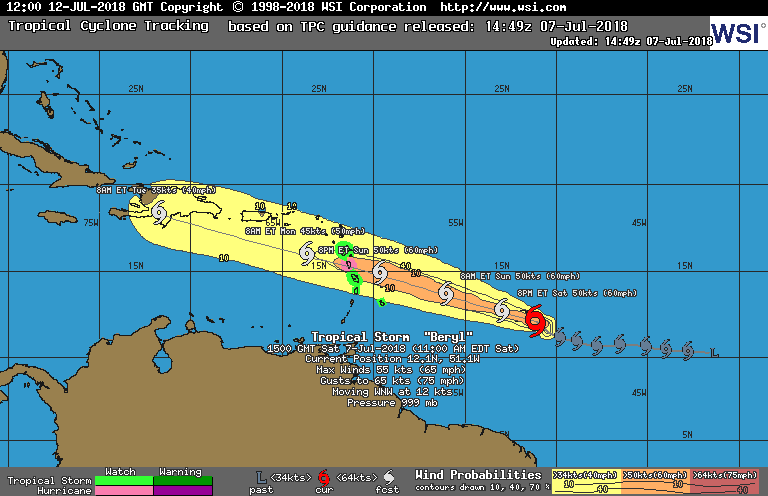 Mapp Advises People of The Territory To Beware of Tropical Storm Beryl's Impacts