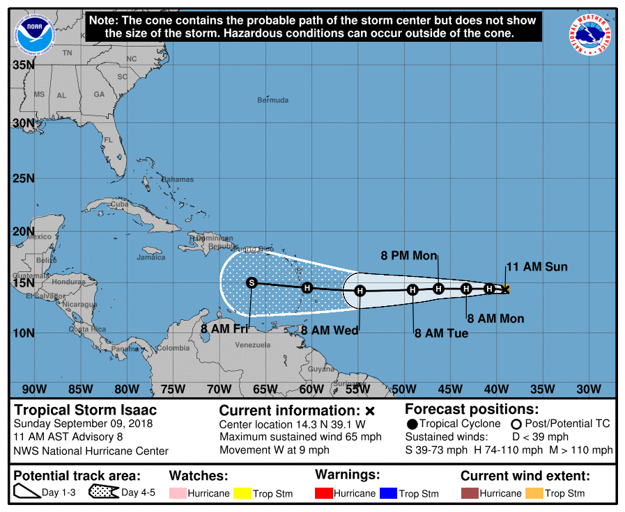 Virgin Islands Has Its Eyes On Three Storms, But Tropical Storm Isaac Is One To Watch