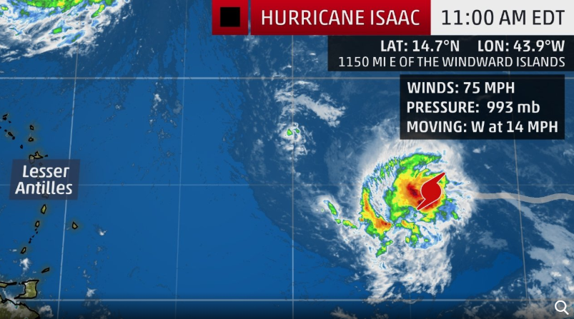 NHC: Hurricane Isaac Expected To Visit Virgin Islands and Puerto Rico Thursday-Friday