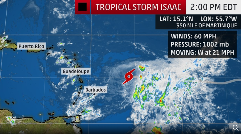 Virgin Islanders Keeping A Wary Eye on Tropical Storm Isaac ... Just In Case
