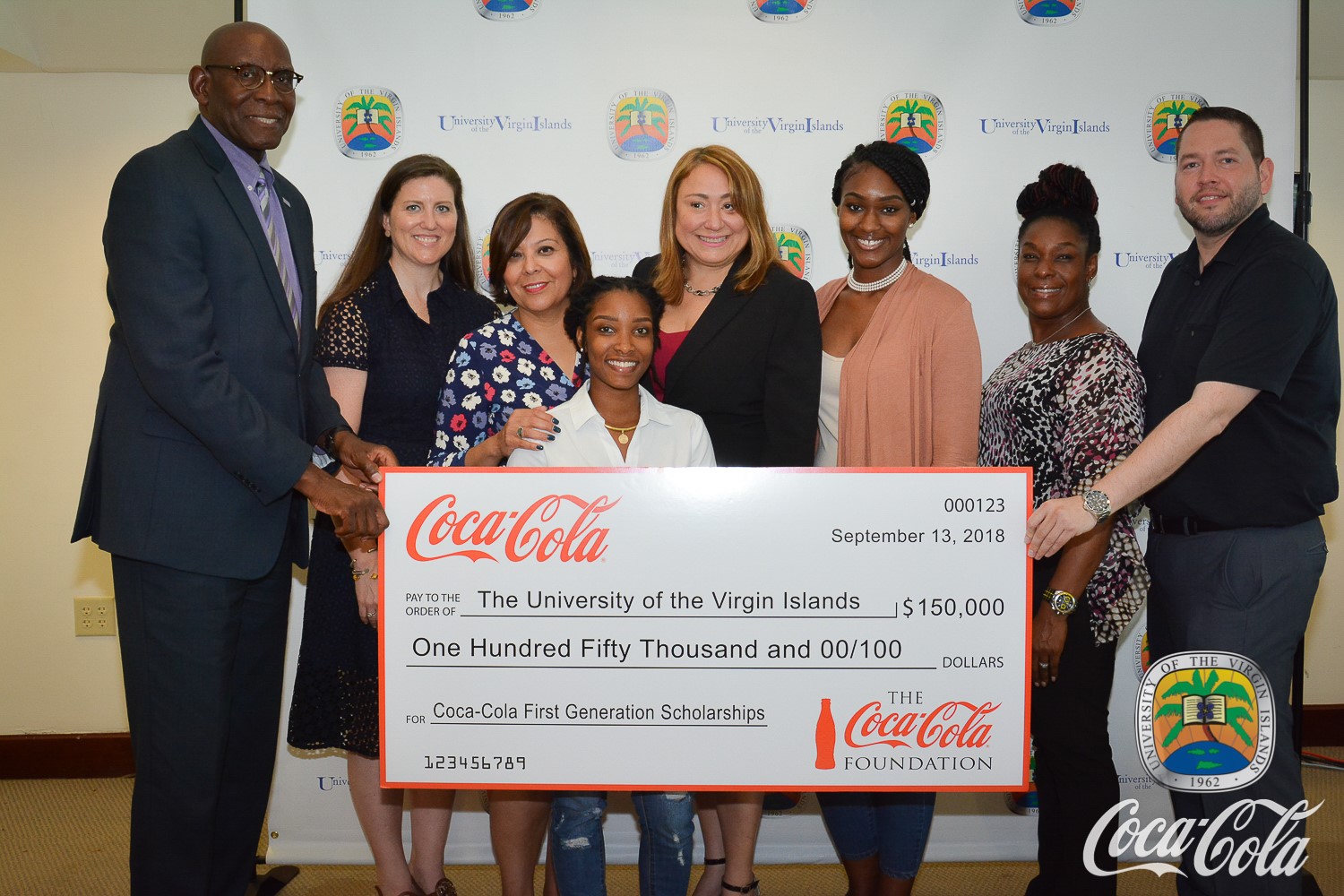 UVI Receives $150,000 Scholarship Grant from Coca-Cola Foundation