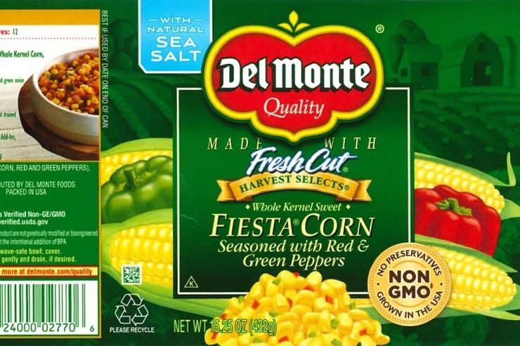 Del Monte Fiesta Corn Recalled in Nine Caribbean Countries, 25 U.S. States