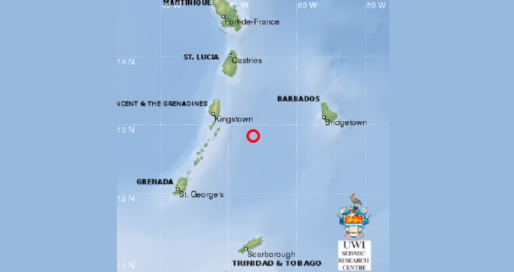 A 4.6 Magnitude Earthquake Rattles Barbados, St. Vincent And The Grenadines and St. Lucia Early This Morning