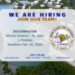 VIPA Says It Needs A New Dockmaster In St. John … Deadline Is February 26