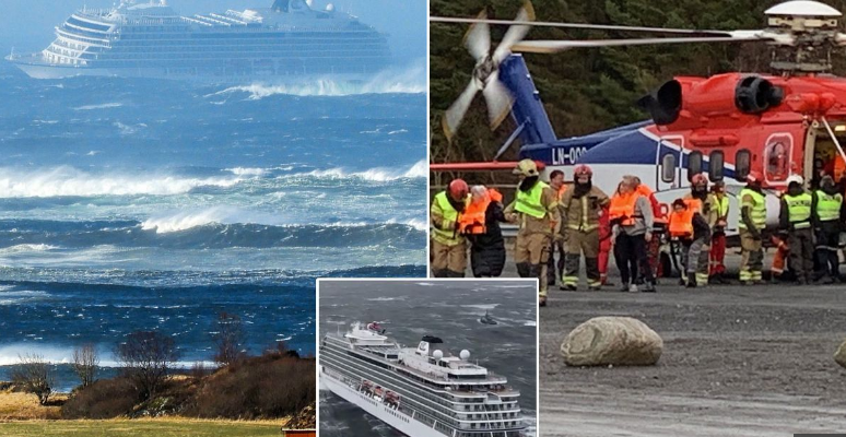 TERROR AT SEA! Helicopter Rescues 475 Frightened Cruise Ship Passengers