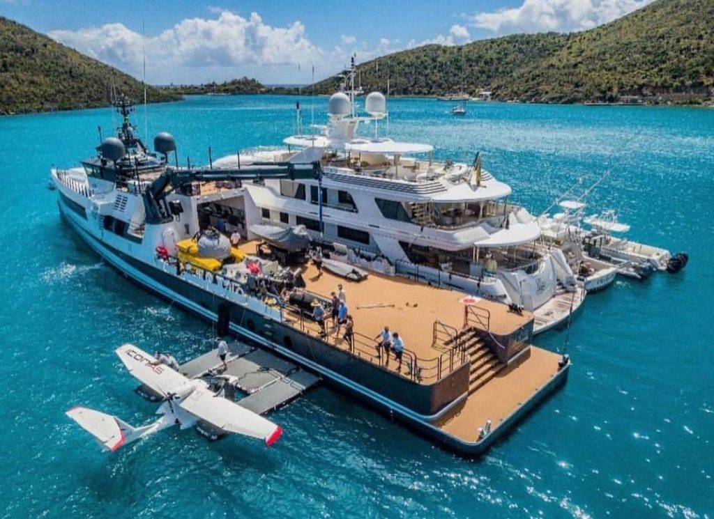 Virgin Gorda Is 'Abuzz' With Megayachts Off North Sound Near Bitter End, British Virgin Islands