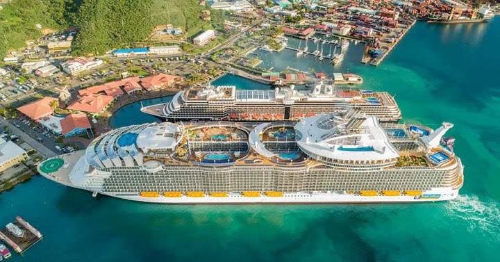 Largest Cruise Ship In The World Joins Four Others In Two St. Thomas Ports Today