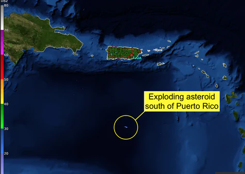 NWS: Car-Sized Asteroid Explodes Over Puerto Rico Saturday ... No Injuries Reported