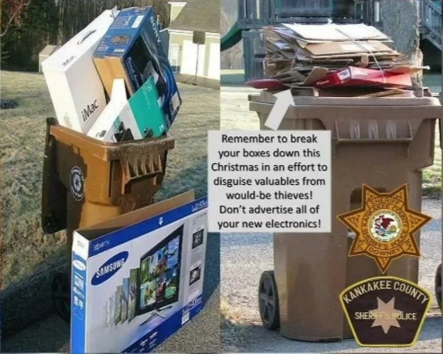 Don't Be A Burglary Victim This Holiday Season: Hide TV, Appliance Boxes: VIPD