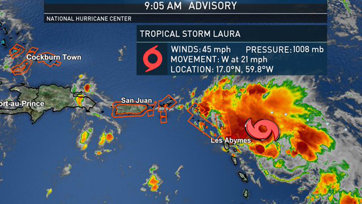 Tropical Storm Laura Should Skirt Northern Edge of St. Thomas Tonight: NHC