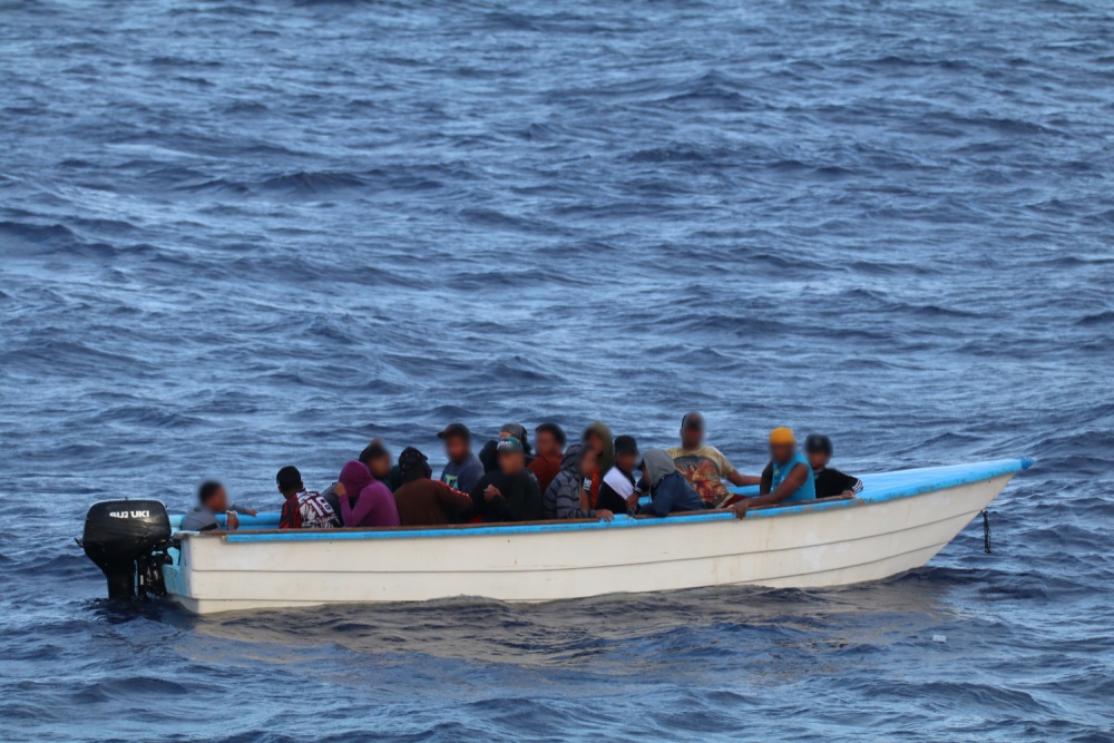U.S. Coast Guard Intercepts 21 Illegal Migrants In The Mona Passage On Wednesday