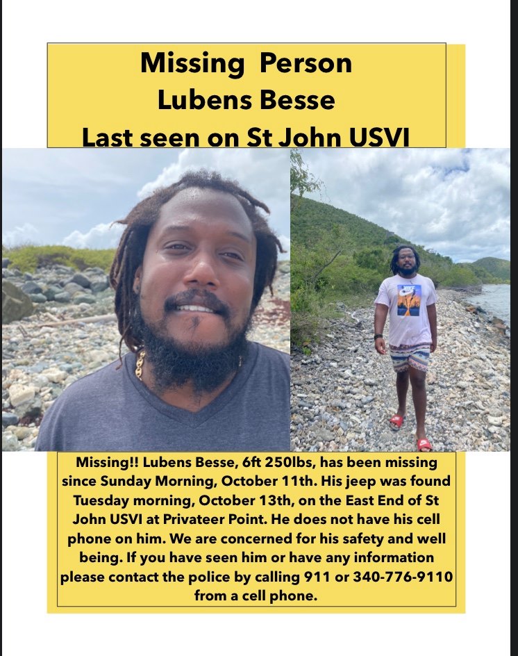Police Need Your Help To Find Missing St. John Man Lubens Besse