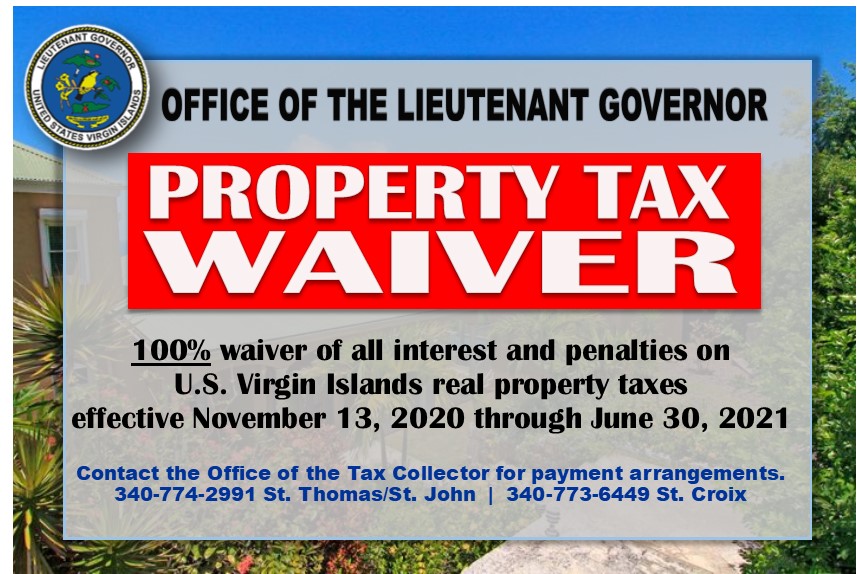 Lt. Gov. Roach Waives All Interest And Penalties On USVI Real Property Taxes