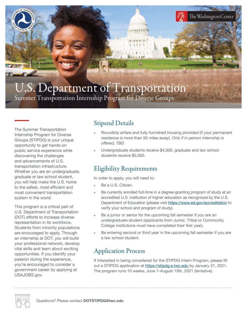 DPW Announces Summer Transportation Internship Program for Diverse Groups