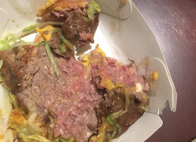 Fast Food Beef: McDonald's Customer Served Raw Burger Isn't Offered A Refund ... Or A Response!