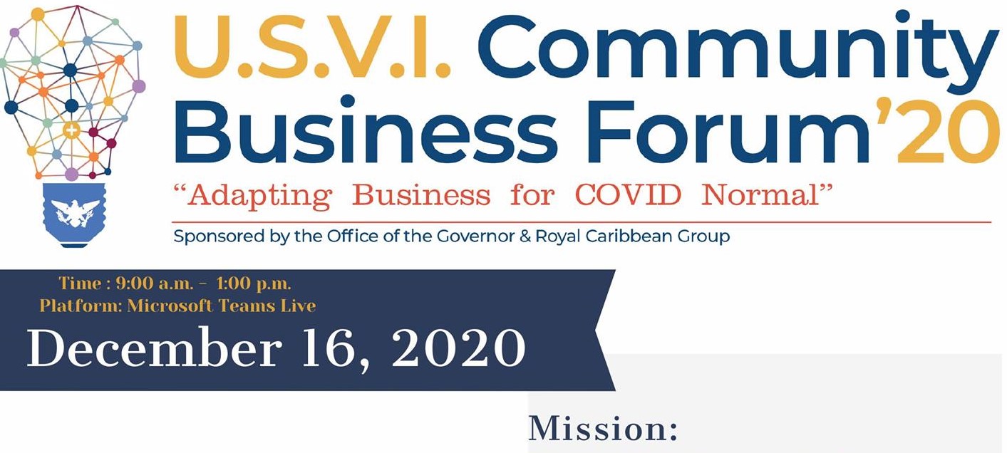 USVI Community Business Forum Is Part of Bryan's 'Vision 2040 Economic Development Initiative'