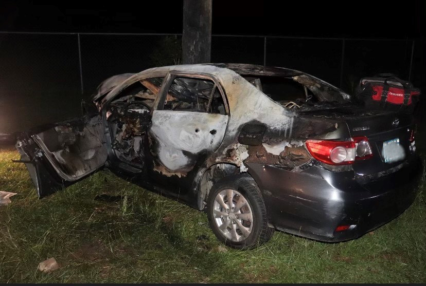 St. Thomas Driver Trapped In Burning Car After Crash Into Utility Pole Dies Today