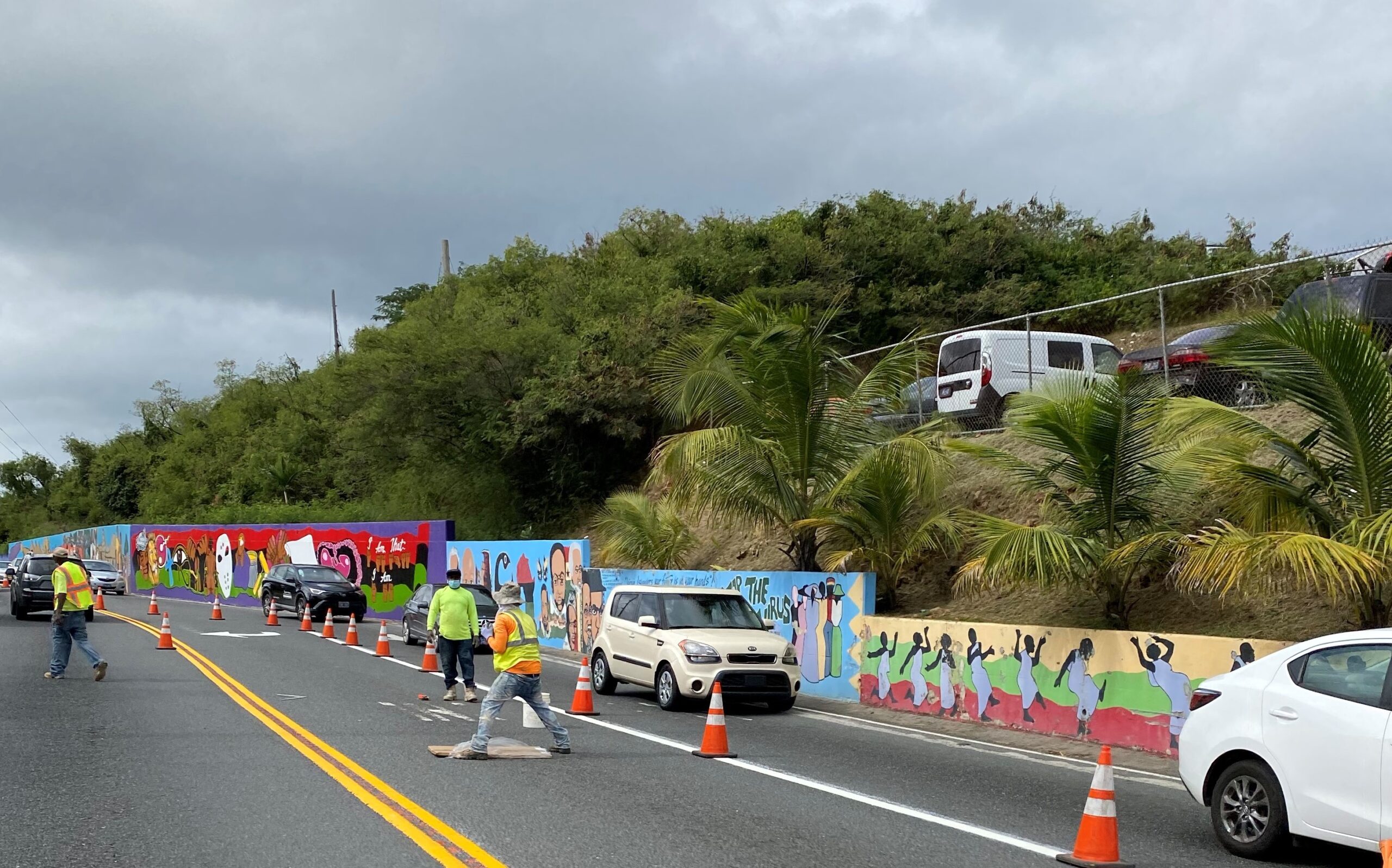 DPW Updates Motorists On Road Striping Project In St. Thomas