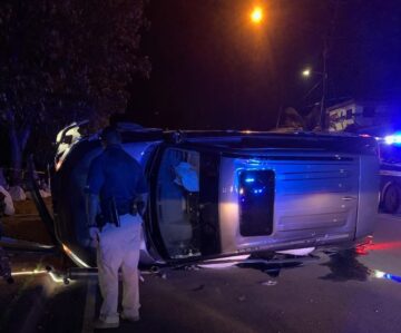 LEARN 2 DRIVE! Police Investigating SUV Flipped Over Veteran's Drive & Abandoned