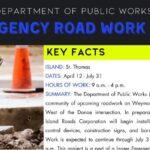 DPW: Emergency Relief Work Begins In St. Thomas and St. John This Week