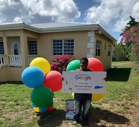 St. Croix Student Wins 'Doodle For Google' Art Competition For The U.S. Virgin Islands