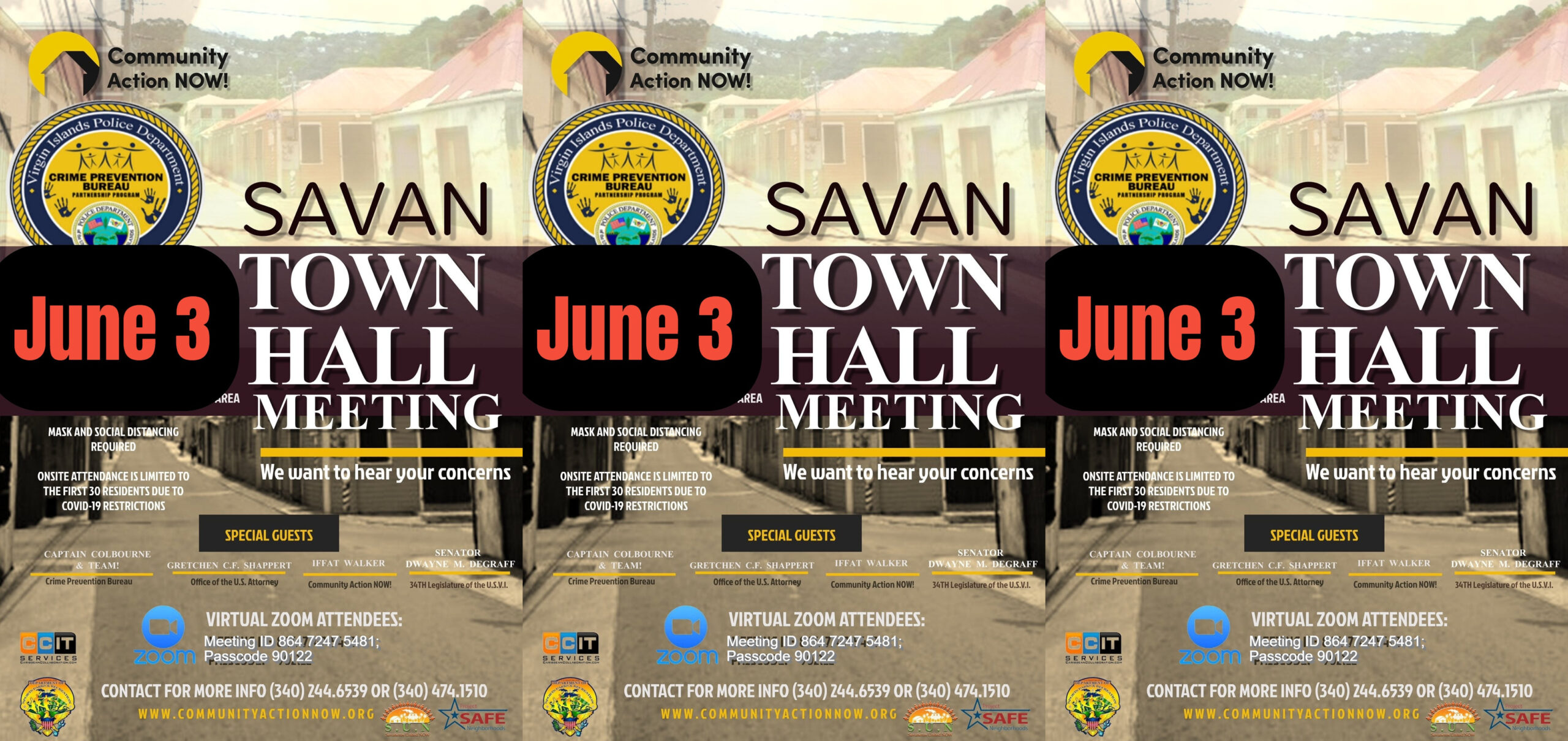 VIPD, USAO, Community Action NOW! and Senator To Set Town Hall Meeting In Savan