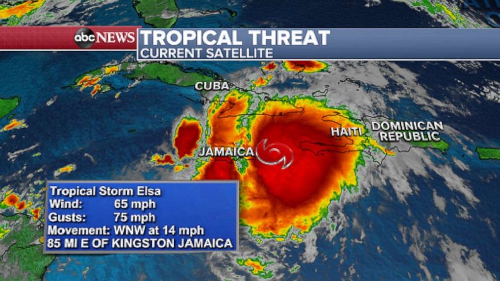 Picking Up Speed, Tropical Storm Elsa Moves Towards South-Central Cuba
