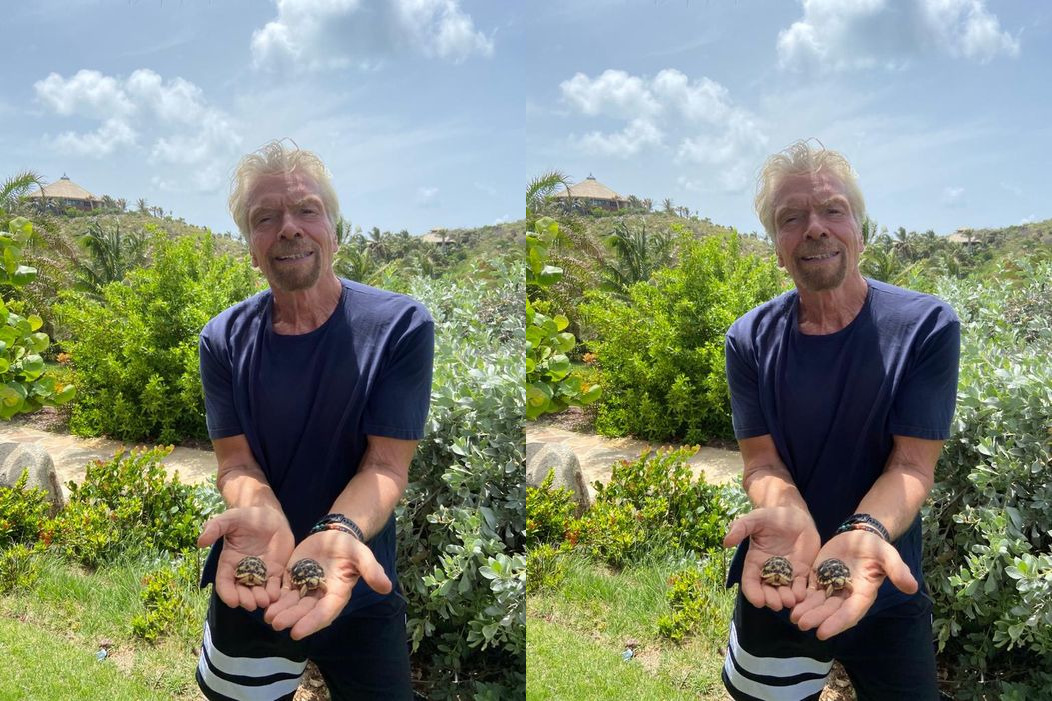 After 'Deep Space' Adventure, Branson Now Cultivating Burmese Turtles In BVI