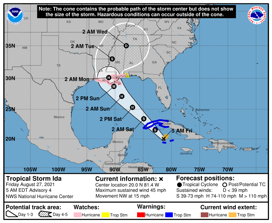 Tropical Storm Ida A Hurricane Menace To New Orleans