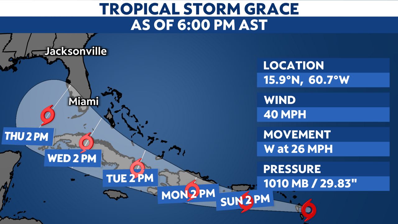 U.S. Virgin Islands Braces For Impact Of Tropical Storm Grace Tomorrow