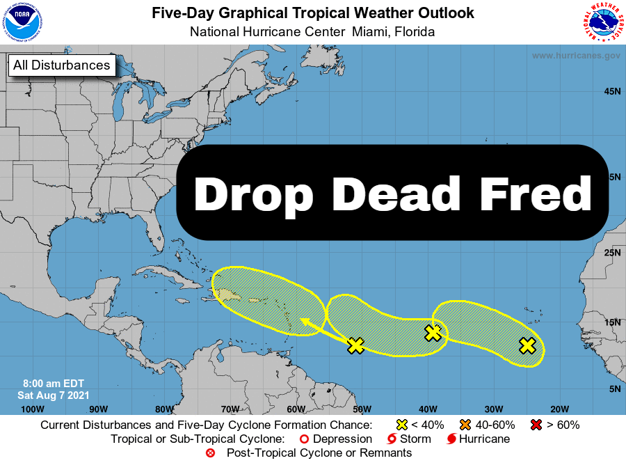 'Drop Dead Fred' Might Dump Much Needed Rain On USVI Come Tuesday