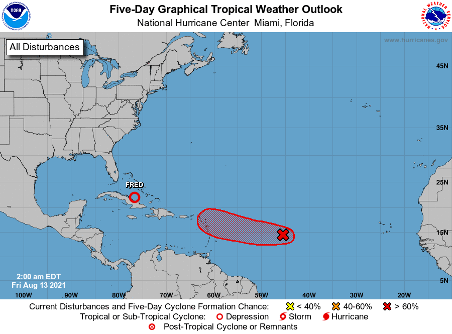 USVI Has One Eye On Invest 95L, Hoping It Won't Blossom Into Hurricane Grace