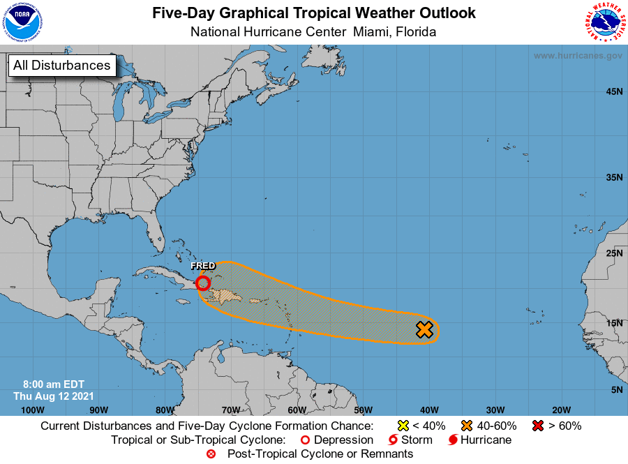 NHC Monitoring Tropical Wave Invest 95L 1,400 Miles East Of The Lesser Antilles