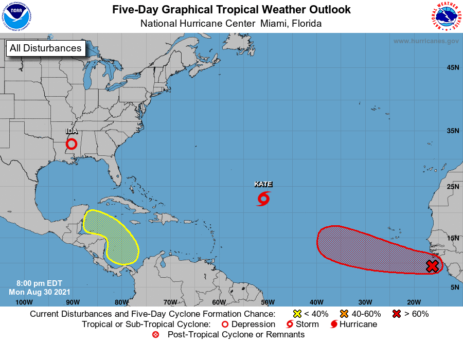 ALONG CAME LARRY: NHC Tracking 4 Disturbances In The Tropical Atlantic
