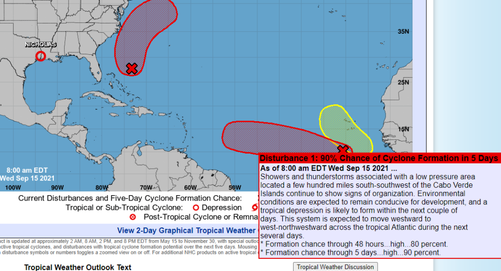 NHC Continues To Track 2 Disturbances In The Tropical Atlantic