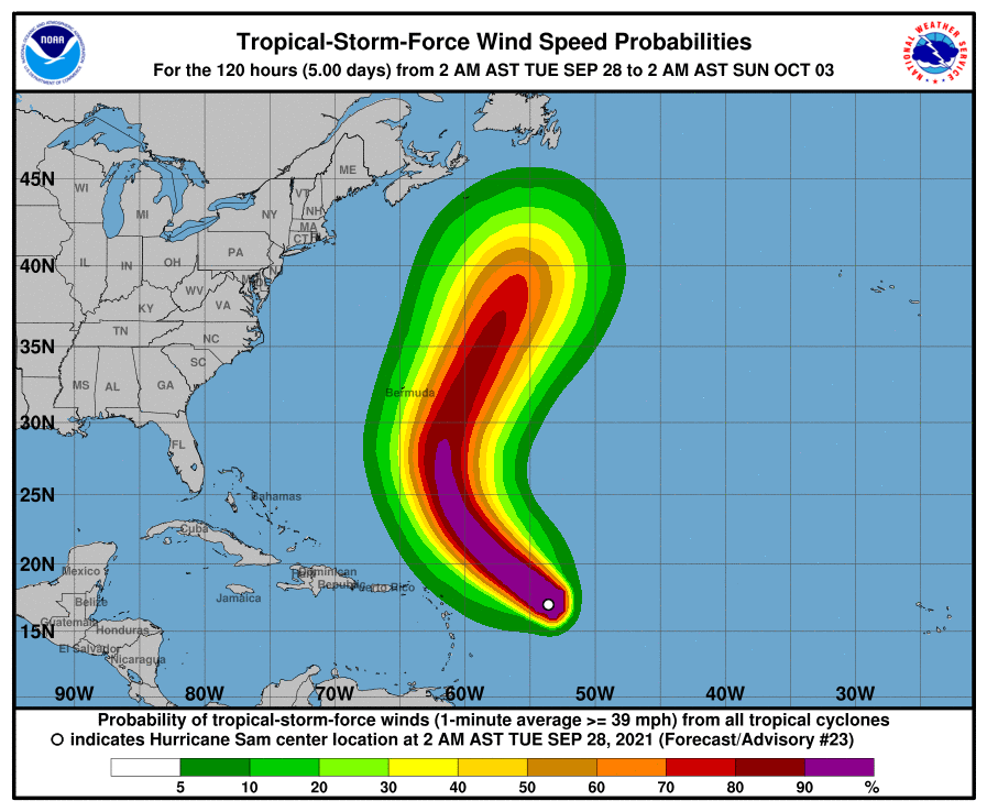 VITEMA Monitors Passing Of Hurricane Sam To North Of St. Thomas, St. John