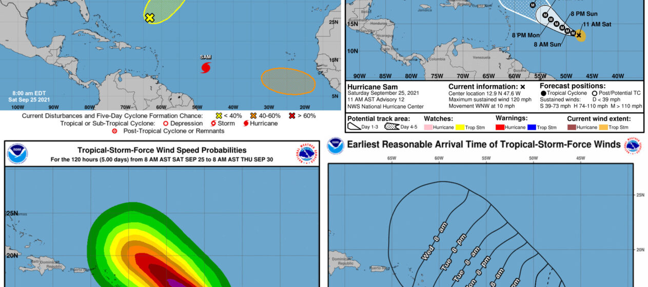Sam Wants To Sit And Spin Into Category 4 Hurricane Then Deflate To A Cat 3