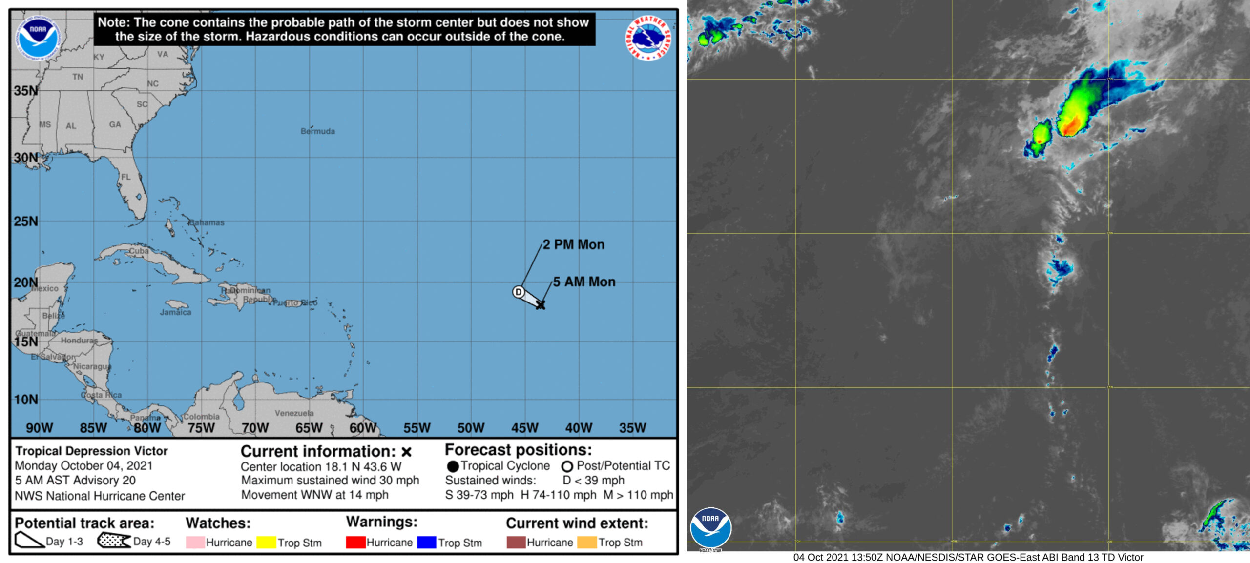 Tropical Depression Victor Begins To Crumble, Expected To Push North