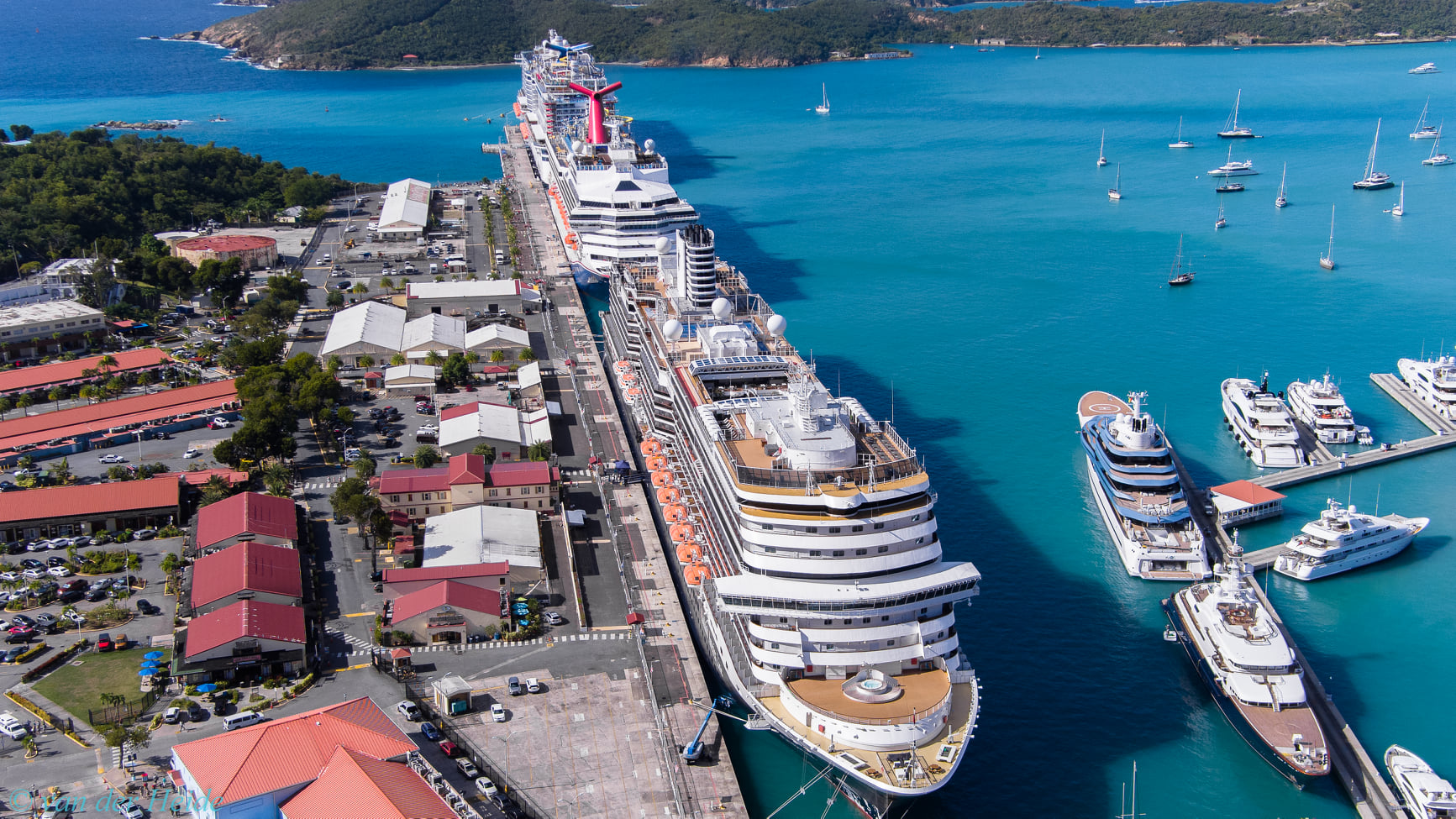 COVID-Plagued RCG Cruise Ship Symphony Of The Seas Docked In St. Thomas