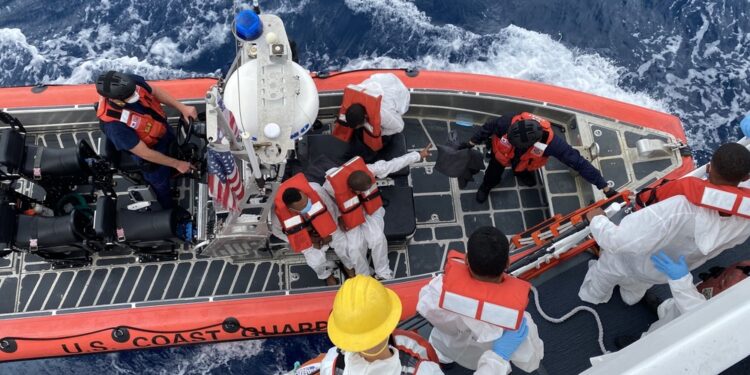Coast Guard Takes 58 Dominicans Back Home After Stopping 2 Illegal Voyages