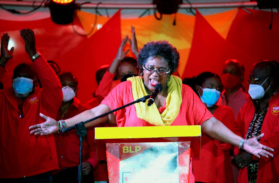 Barbados' Mottley Hails Landslide Victory For Ruling Party