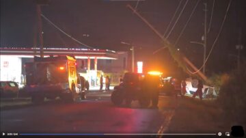 Truck Flips And Hits Utility Pole Near Gas Station In Glynn, Knocking Out Power To 2,000 Residents