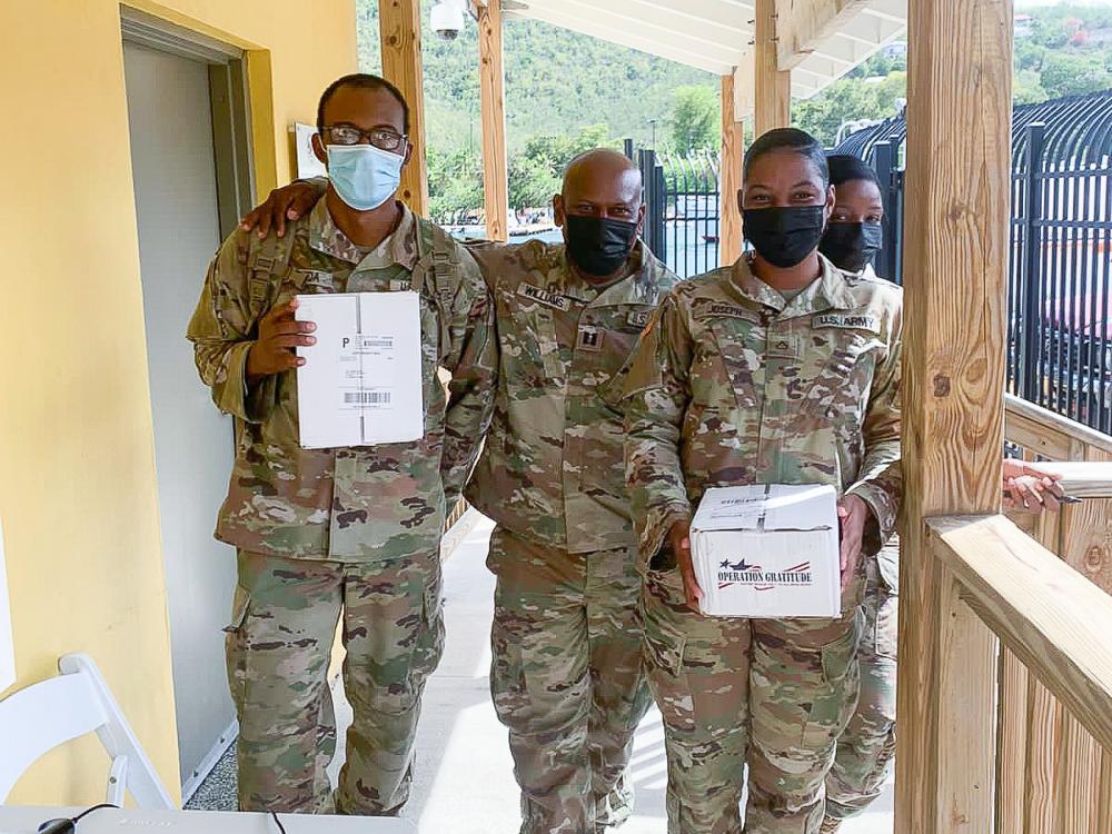 Service Members Receive Care Packages For COVID-19 Support