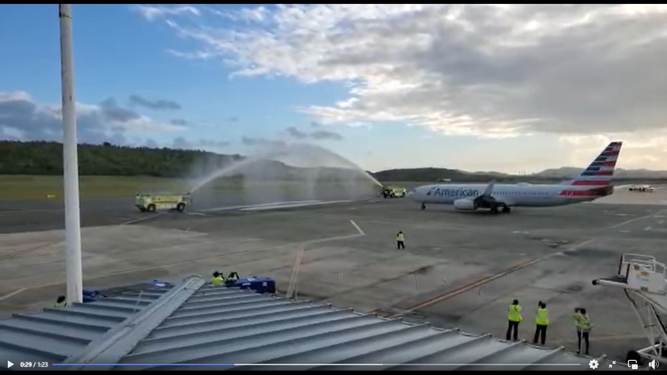 VIPA Firefighters Give Rare Water Salute To Retiring American Airlines Pilot