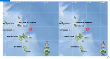 Moderate 4.5 Earthquake Recorded Between Antigua and Guadeloupe Today